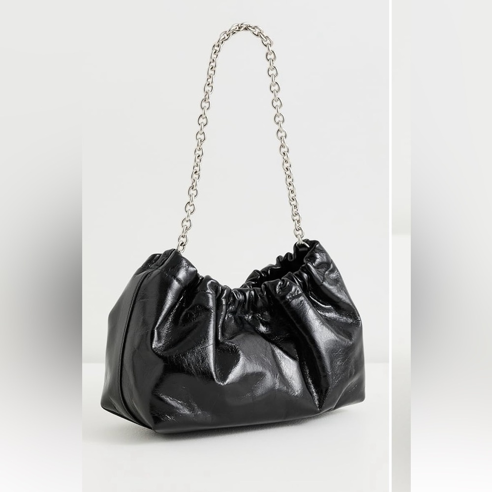 Reformation Black Leather Dahlia Bag